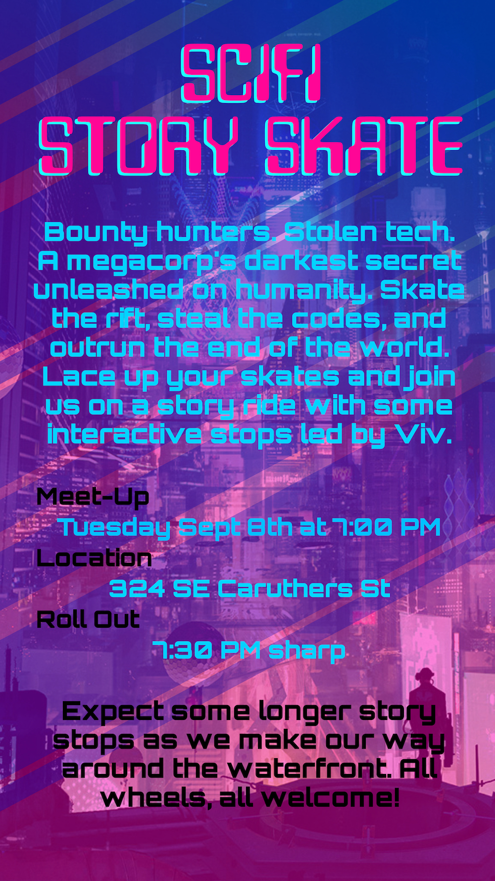 User-uploaded image for Bridge City Skate's Sci-fi/Cyberpunk Story Ride